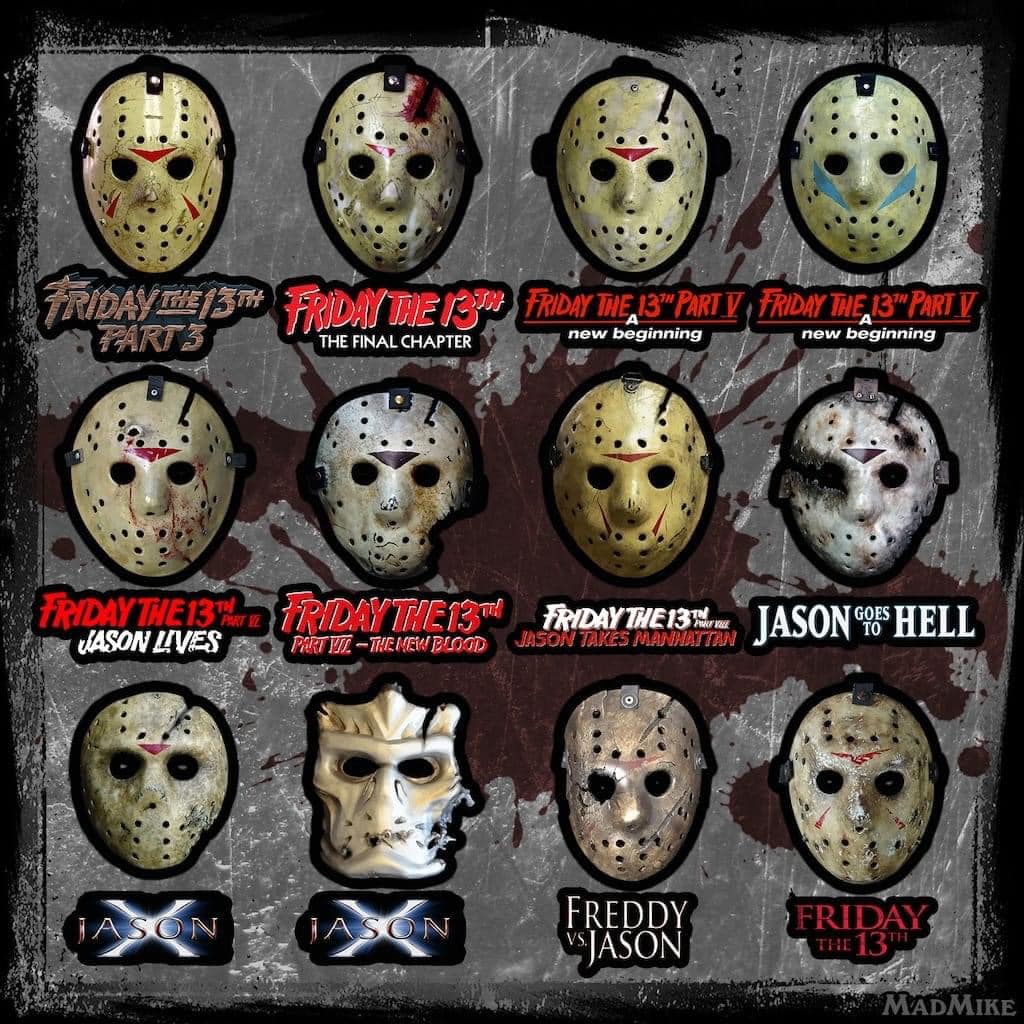 Deborah Voorhees Shear Horror Group | The many hockey masks of Jason ...