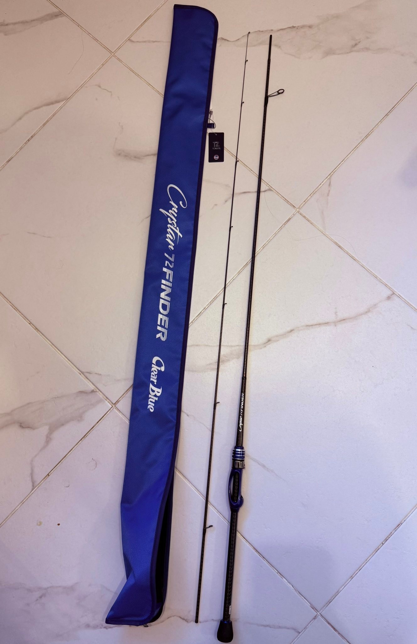 Clear Blue Crystar 72-Finder spinning rod for sale