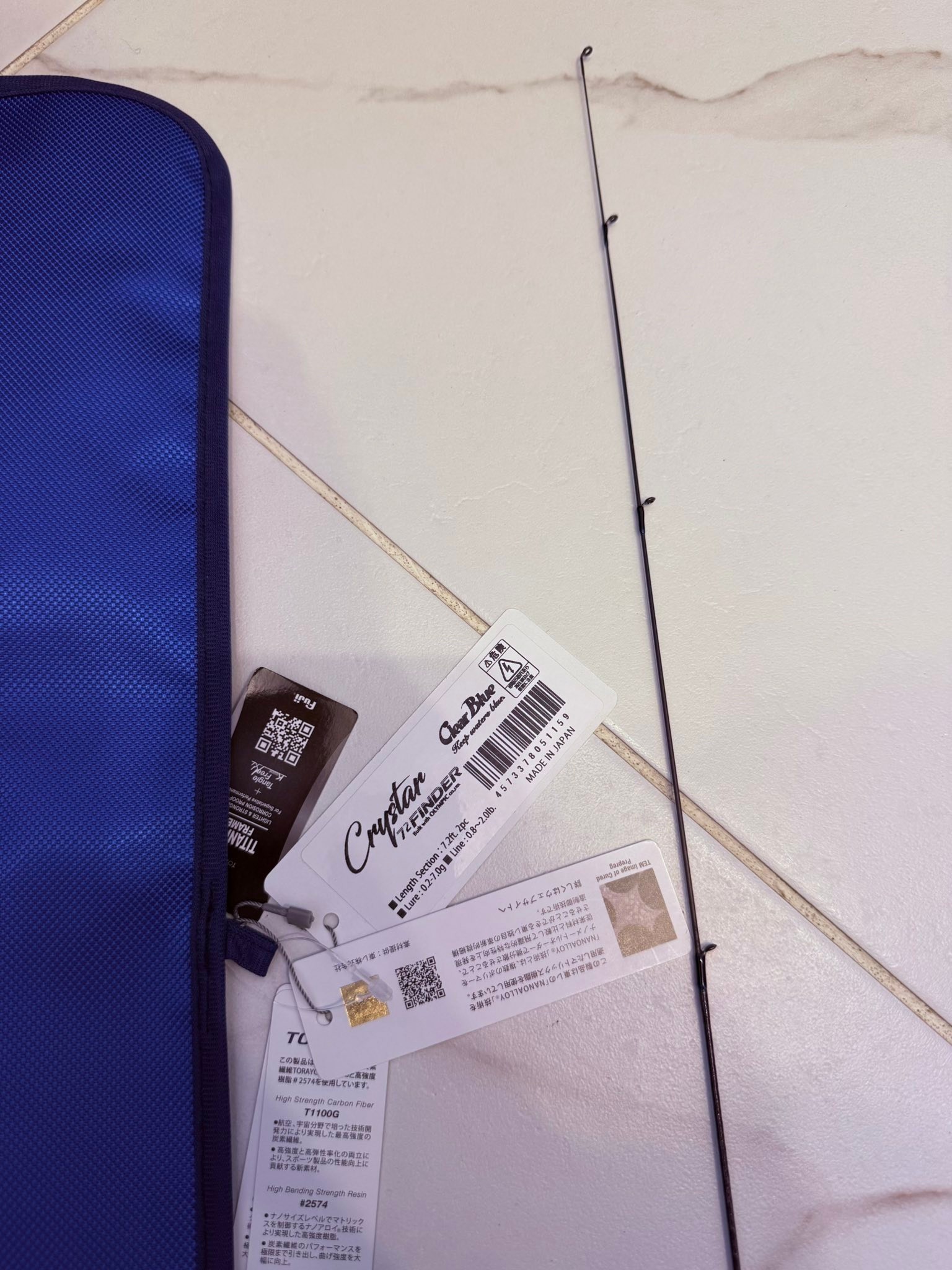 Clear Blue Crystar 72-Finder spinning rod for sale