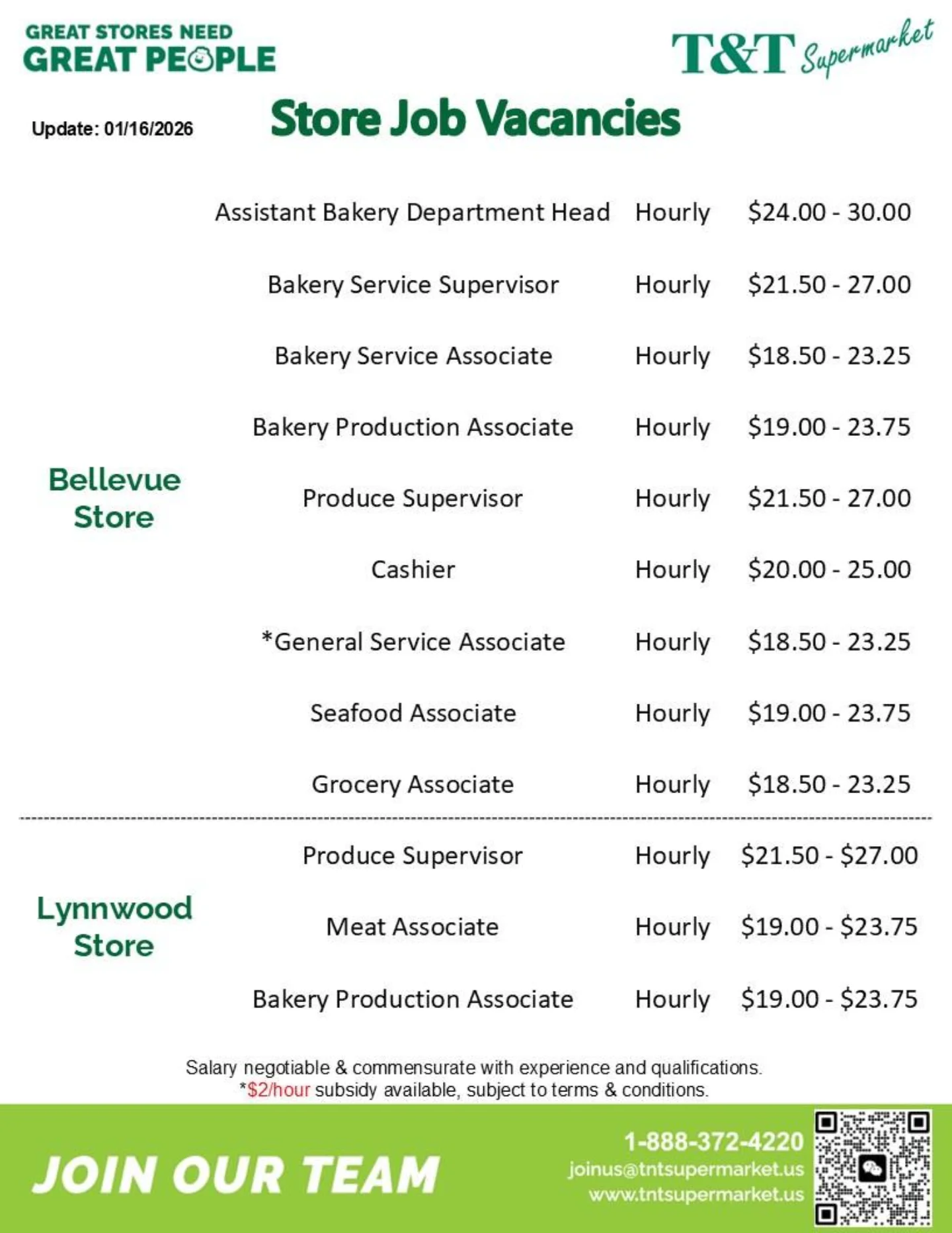 📣 Bellevue & Lynnwood Stores —... - Join T&T Supermarket US | Facebook