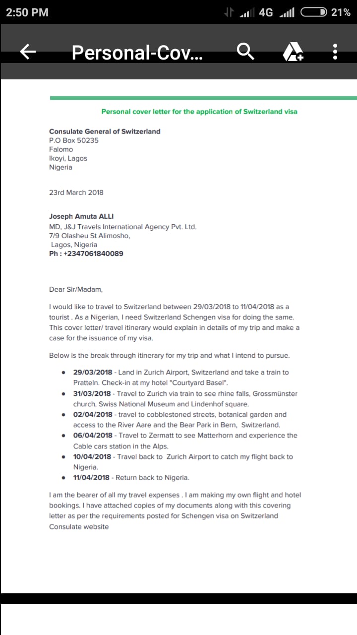 Tourist Helpline | It's a example how u write a covering letter when u ...
