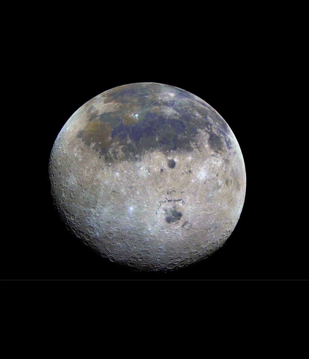 その他 moon Moon from Artemis II Saturated colored corrected by Damian Peach