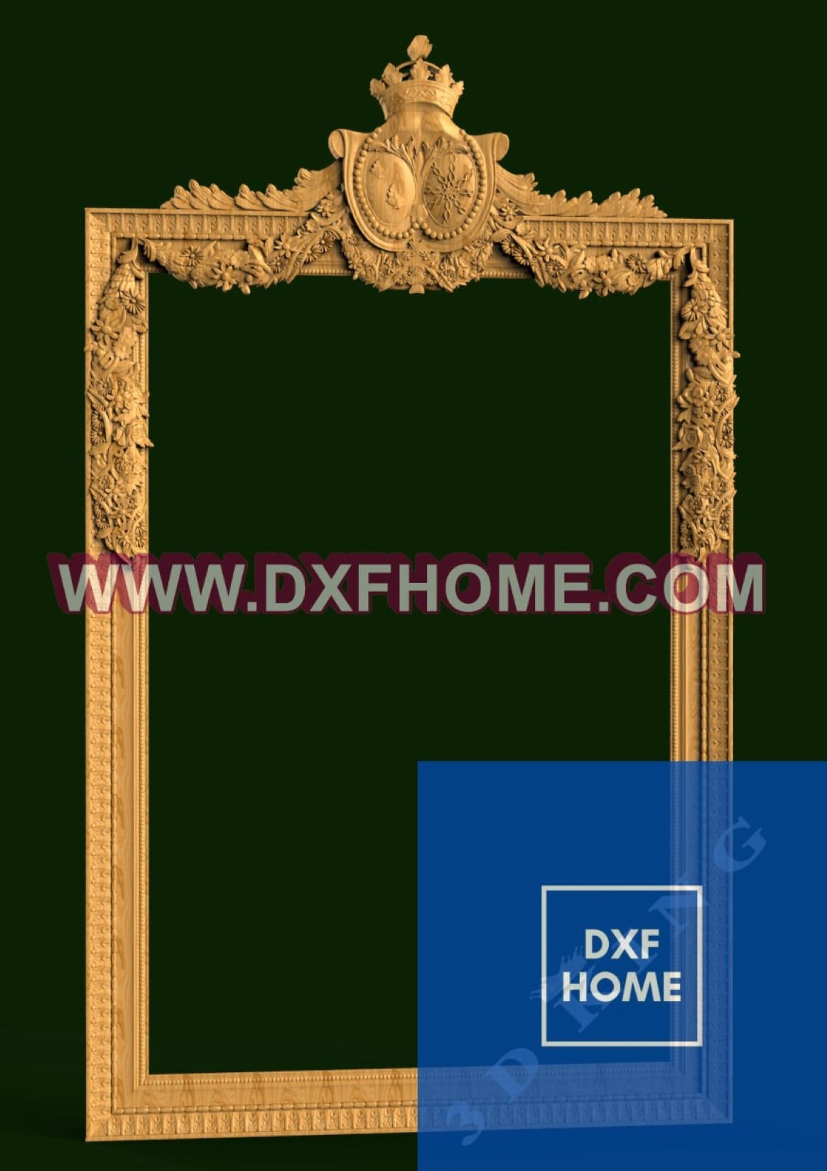 DXF - Square Frame STL127 Download free DXF & STL files for CNC & 3D ...