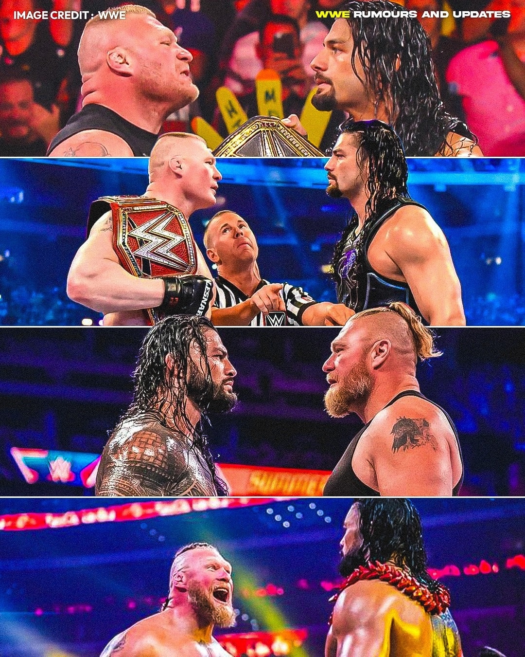 Brock Lesnar & Roman Reigns throughout the years with their
