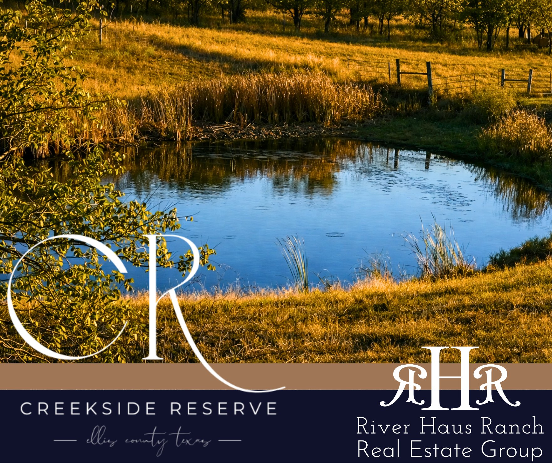 Tucked into the landscape, the pond reflects the sky and trees like it ...