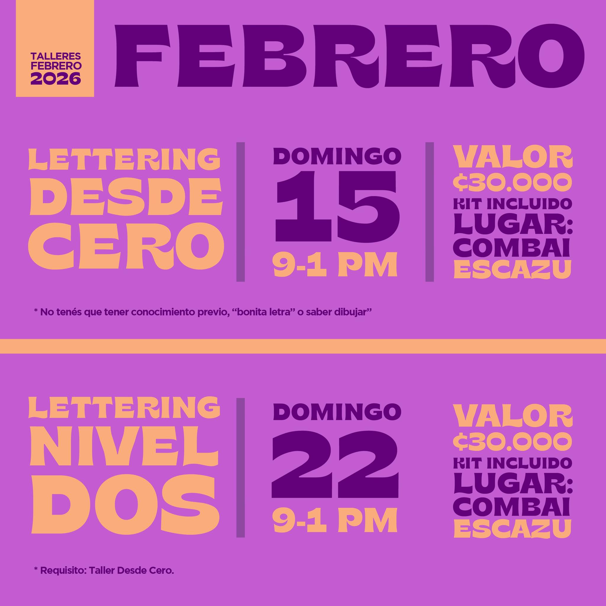 Taller de LETTERING Desde cero