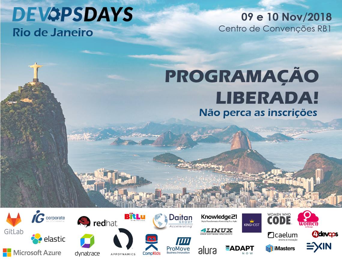 Nos dias 9 e 10 de Novembro... - DevOps Days Rio de Janeiro