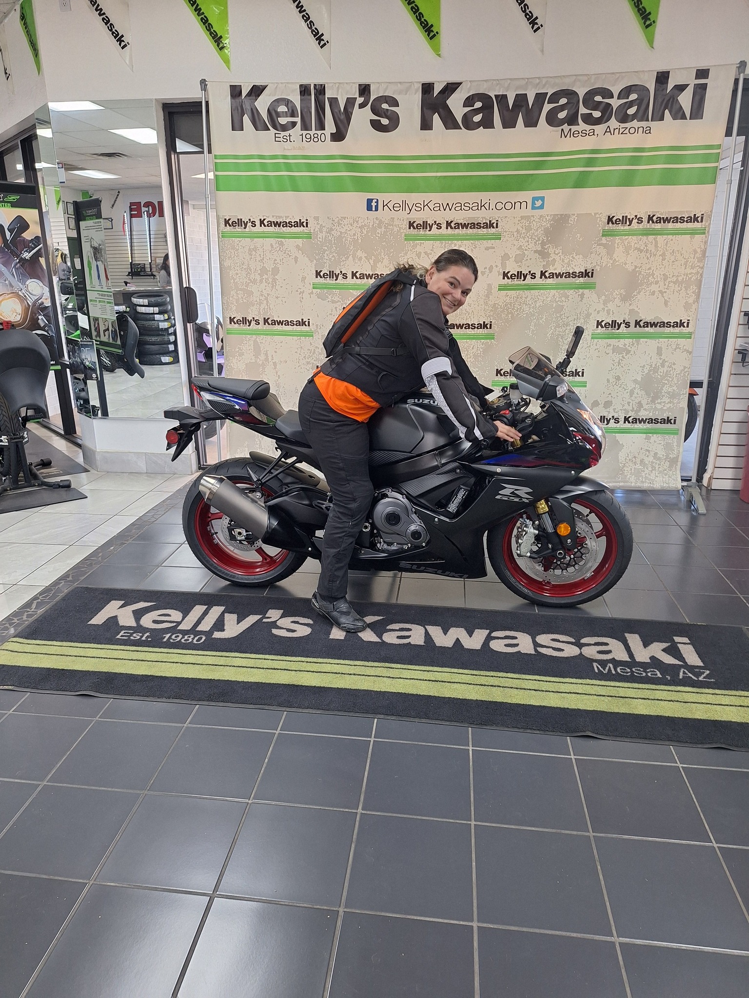 Christina and her family are into Super Sport motorcycles. She