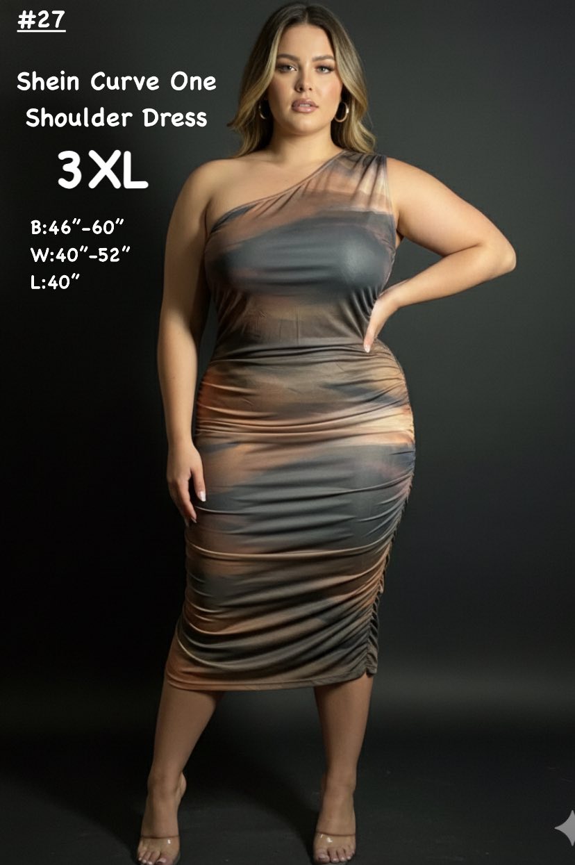 open lace back dress Plus Size Elegant and Casual Cutout One-Shoulder Bodycon Mini Dress (3   West Tech Shipping