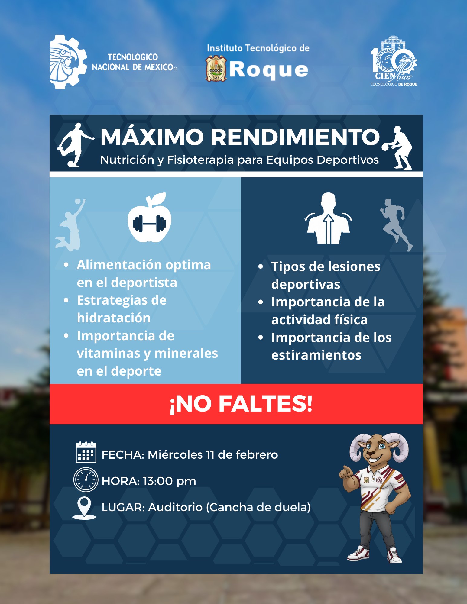 TECNM - ¡Atención, atletas de Roque! 🐑📣⚽🏀 ¿Quieres mejorar tus tiempos ...