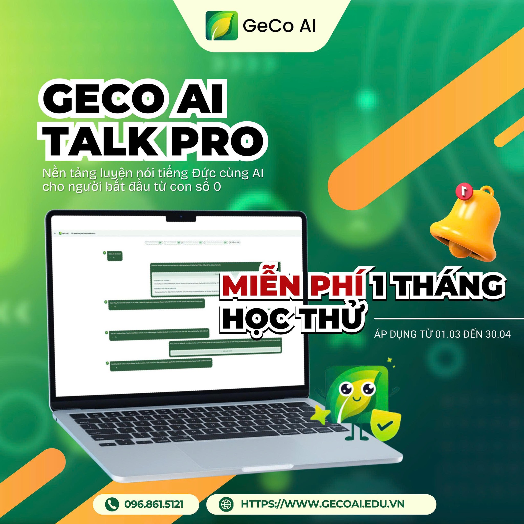 GẤP!! #MIỄN PHÍ 1... - Tiếng Đức trực tuyến cùng GeCo AI | Facebook