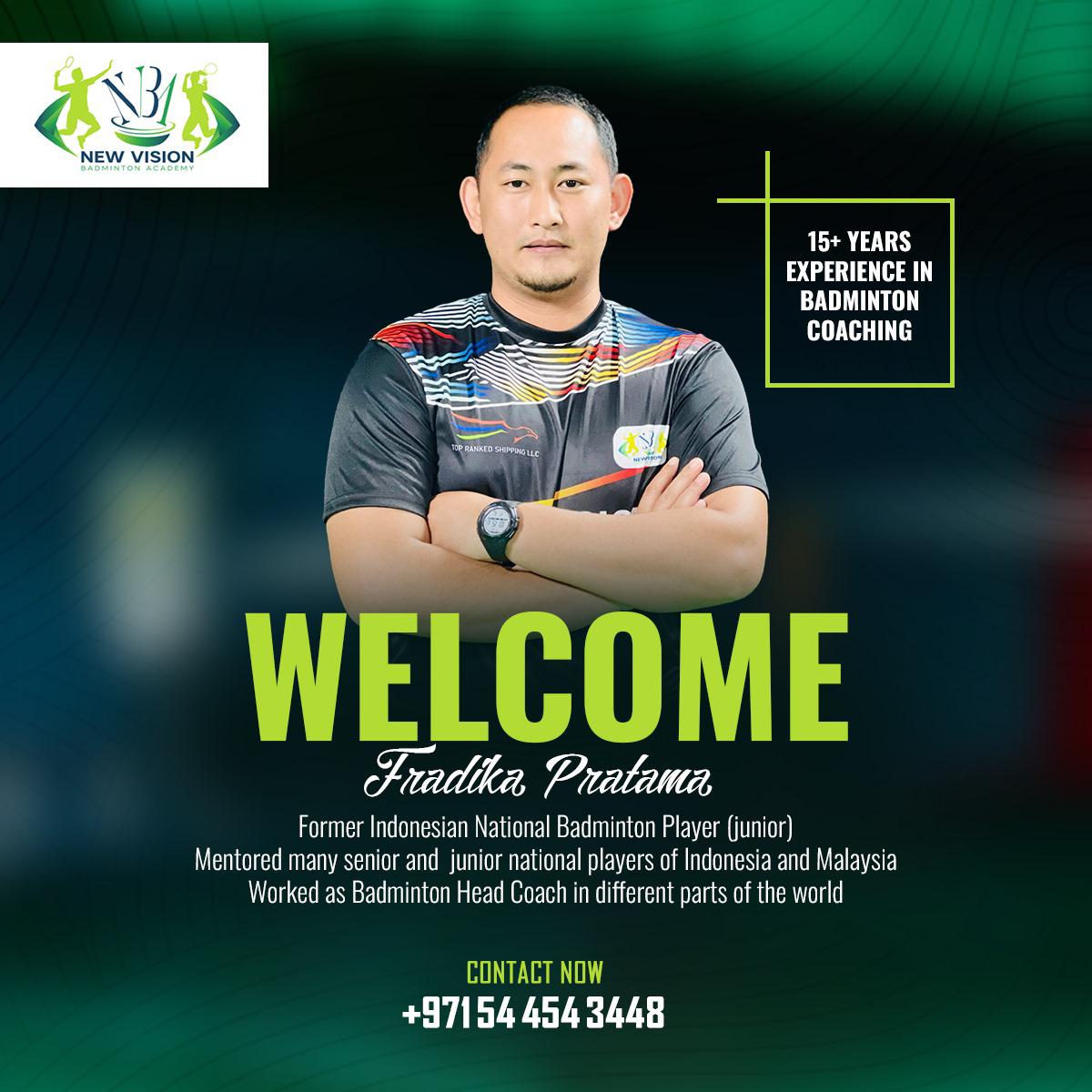🏸 Welcome Fradika... - New Vision Badminton Academy - Dubai | Facebook