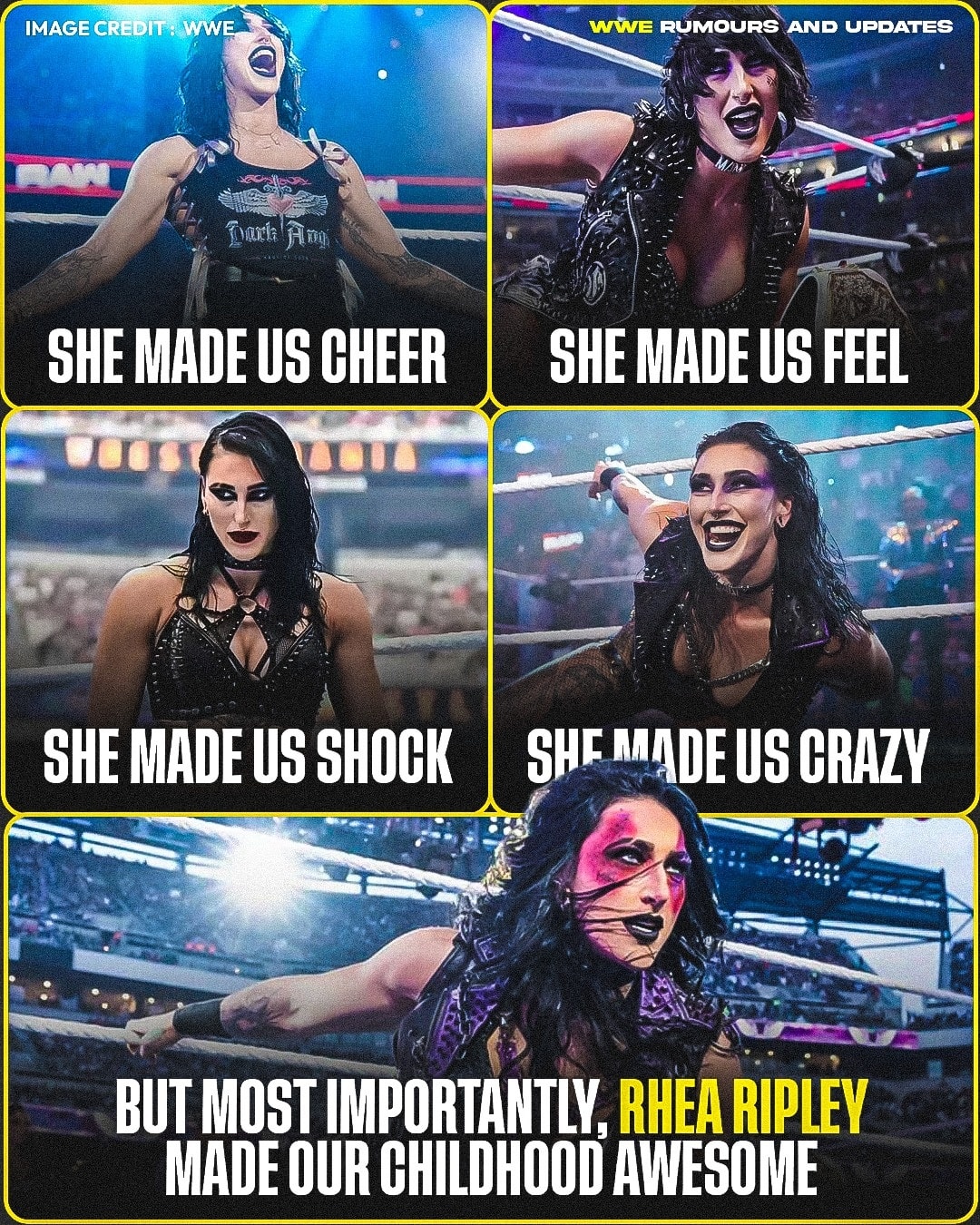 WWE - SHE MADE US FEEL EVERYTHING — THE ERA OF RHEA RIPLEY Some ...
