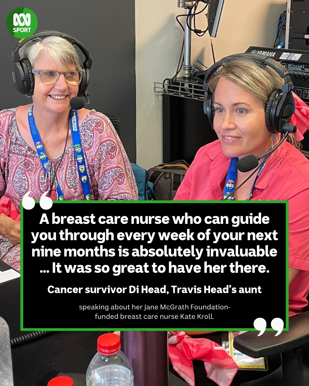 ABC Sport - Di Head, Travis Head's aunt is a cancer...
