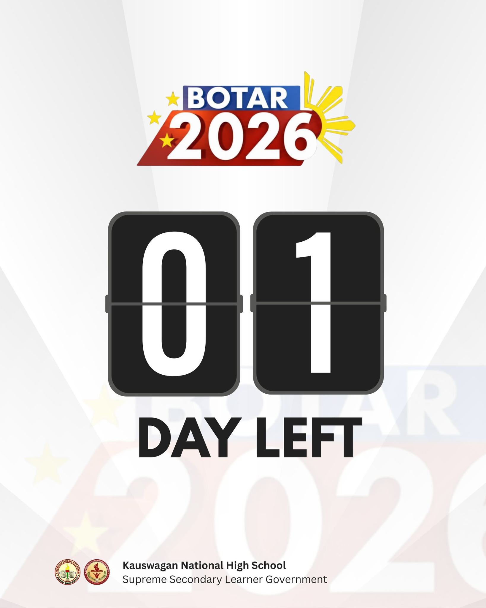 Kauswagan - ⏳ 1 DAY TO GO until BOTAR 2026! 🗳️ SINO NGA BA ANG SUSUNOD ...