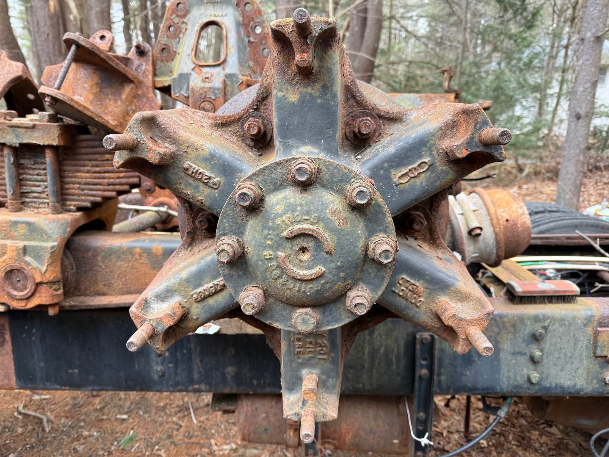 Hendrickson walking beam 46K rear end cut off suspension with full ...