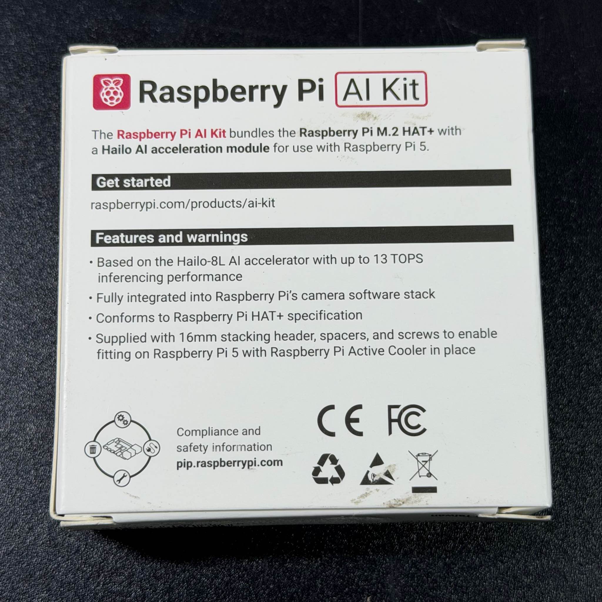 Raspberry Pi AI Kit with M.2 HAT and Hailo AI Module 13TOPS - Books ...