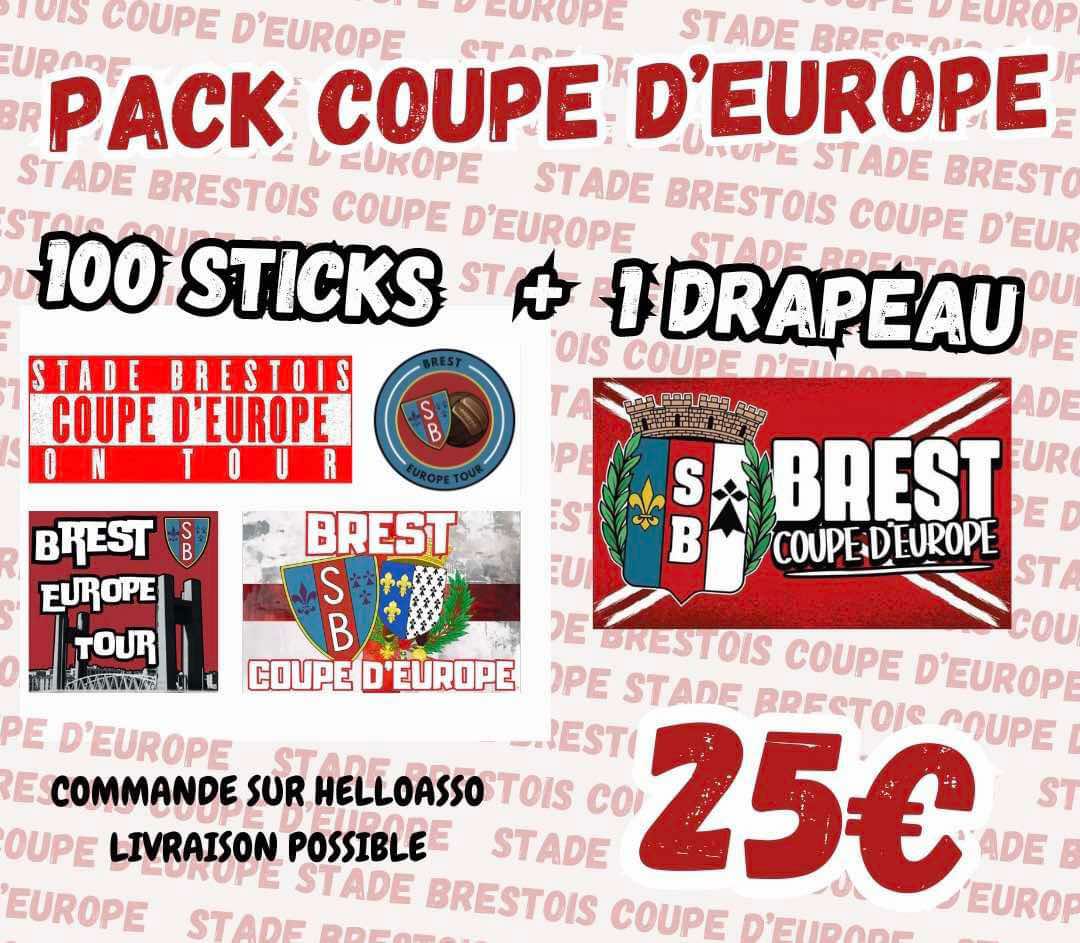 Photo Collector Stade Brestois – Supporteur Brest – Écharpe, Stickers Style Breizh – Club Français