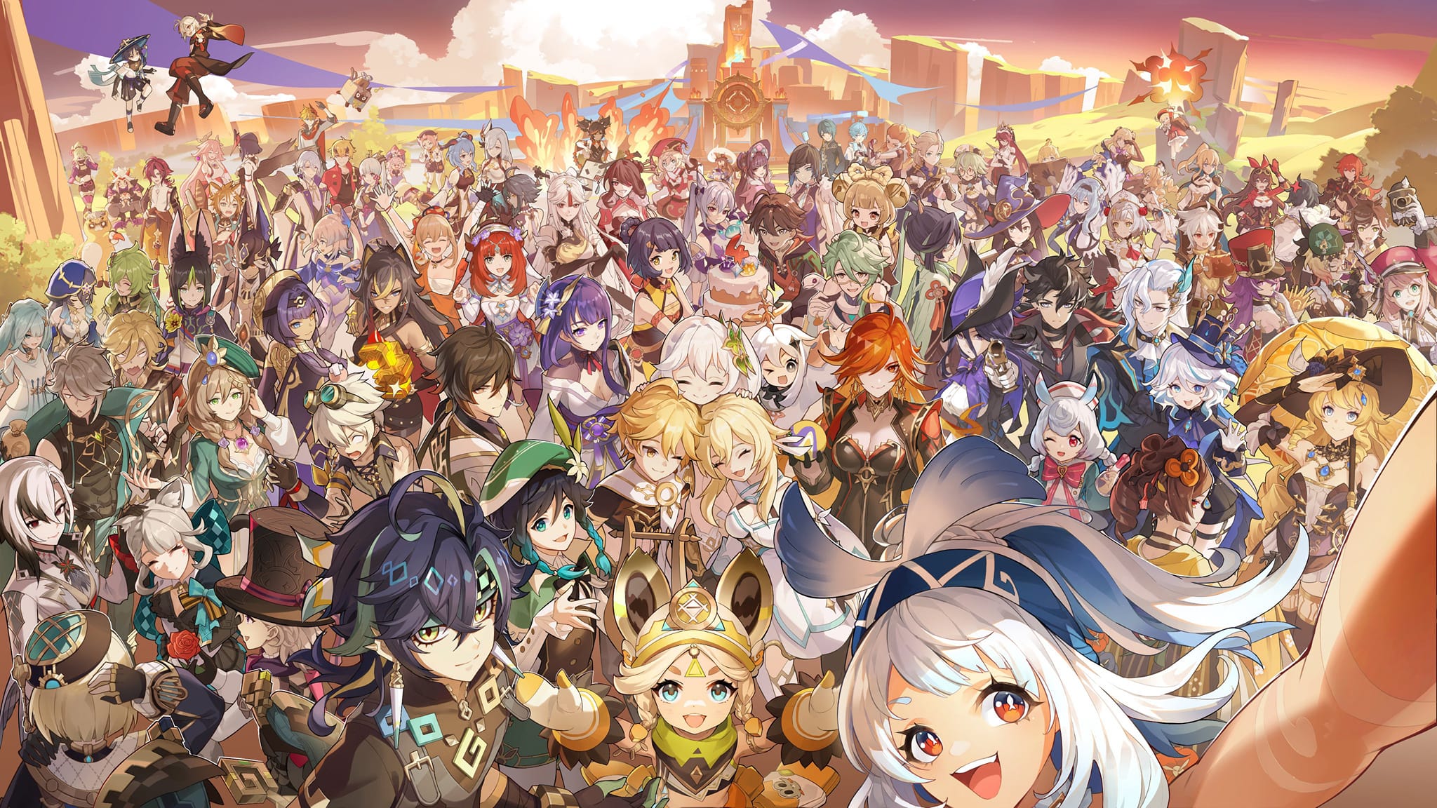 Genshin Impact 4th anniversary official artwork