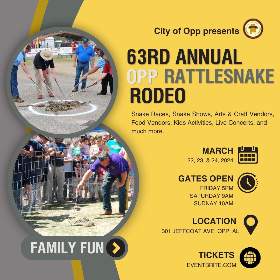 The Opp - 🐍🎉 Exciting Announcement from the City of Opp! 🎉🐍 Join us for ...