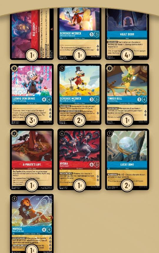 ducktales lorcana cards Ravensburger Disney TCG: Scrooge McDuck Gift Box - Glimmer Foil Promo Card, 5 Assorted Booster Packs, Storage Box and Dividers - Trading Card Game & Disney Collectible Action Artist American express scrooge mcduck card