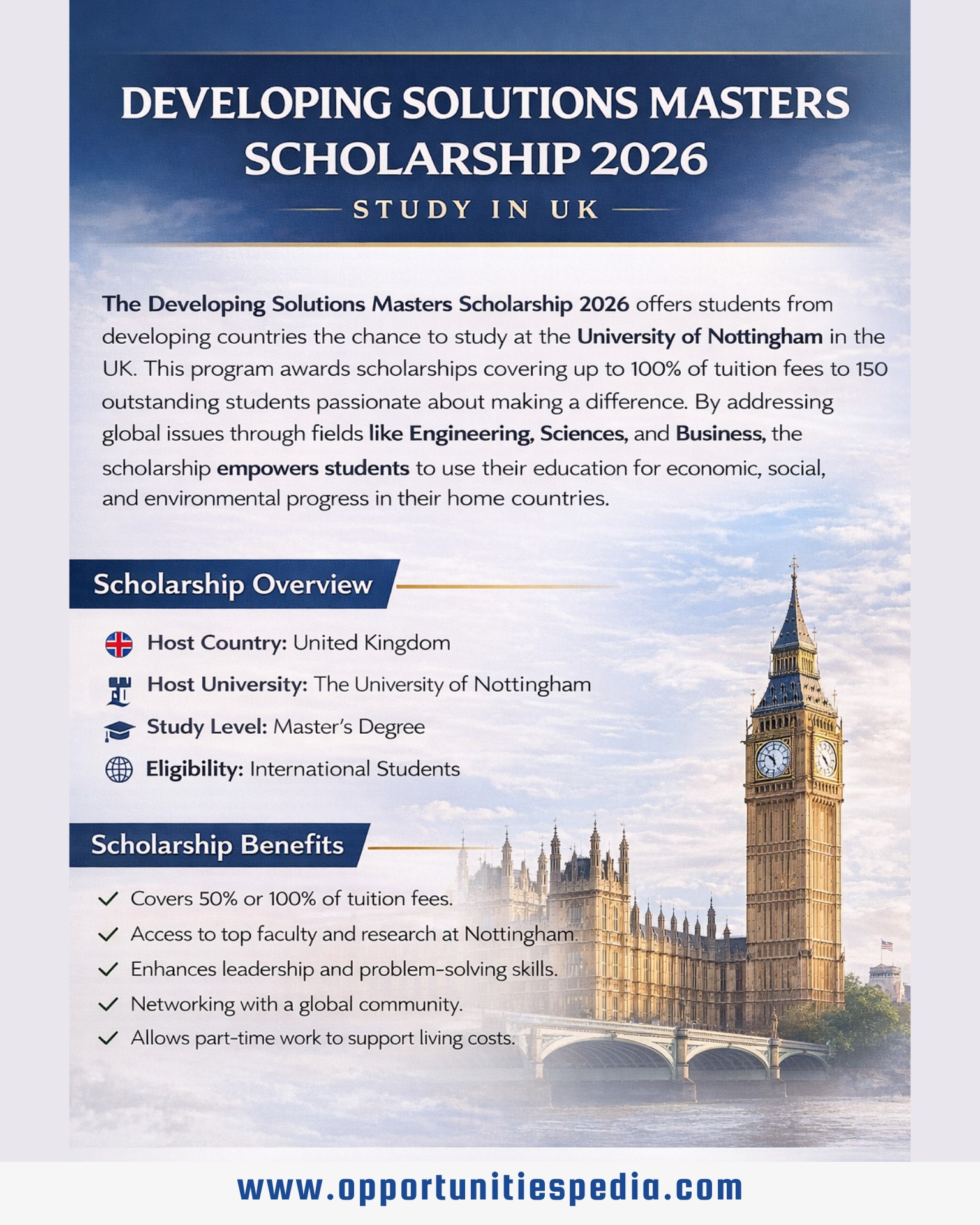 🇬🇧 Developing Solutions Master’s... - Opportunities Pedia | Facebook