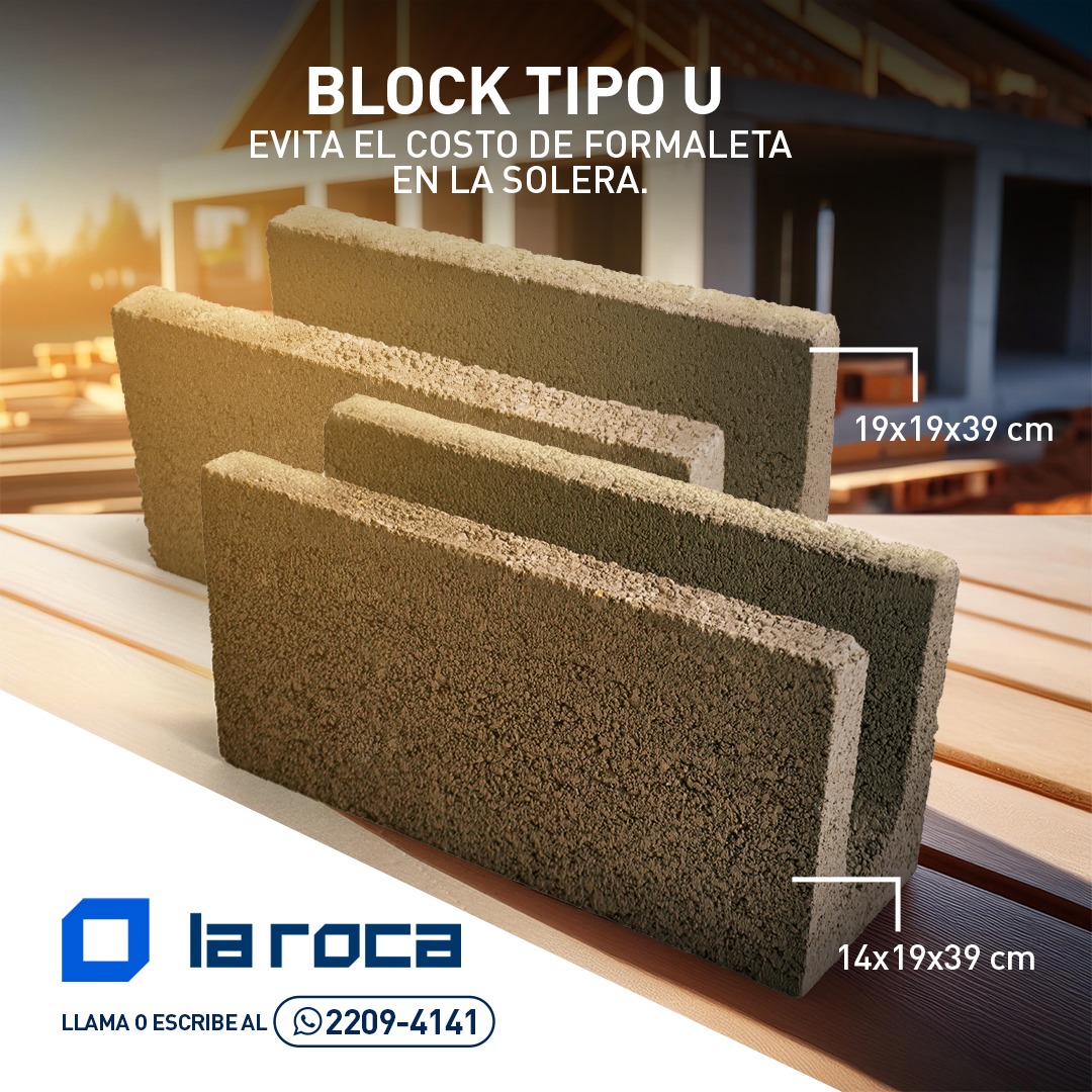 La Roca - El Block tipo U La Roca®️ reduce el uso de... | Facebook