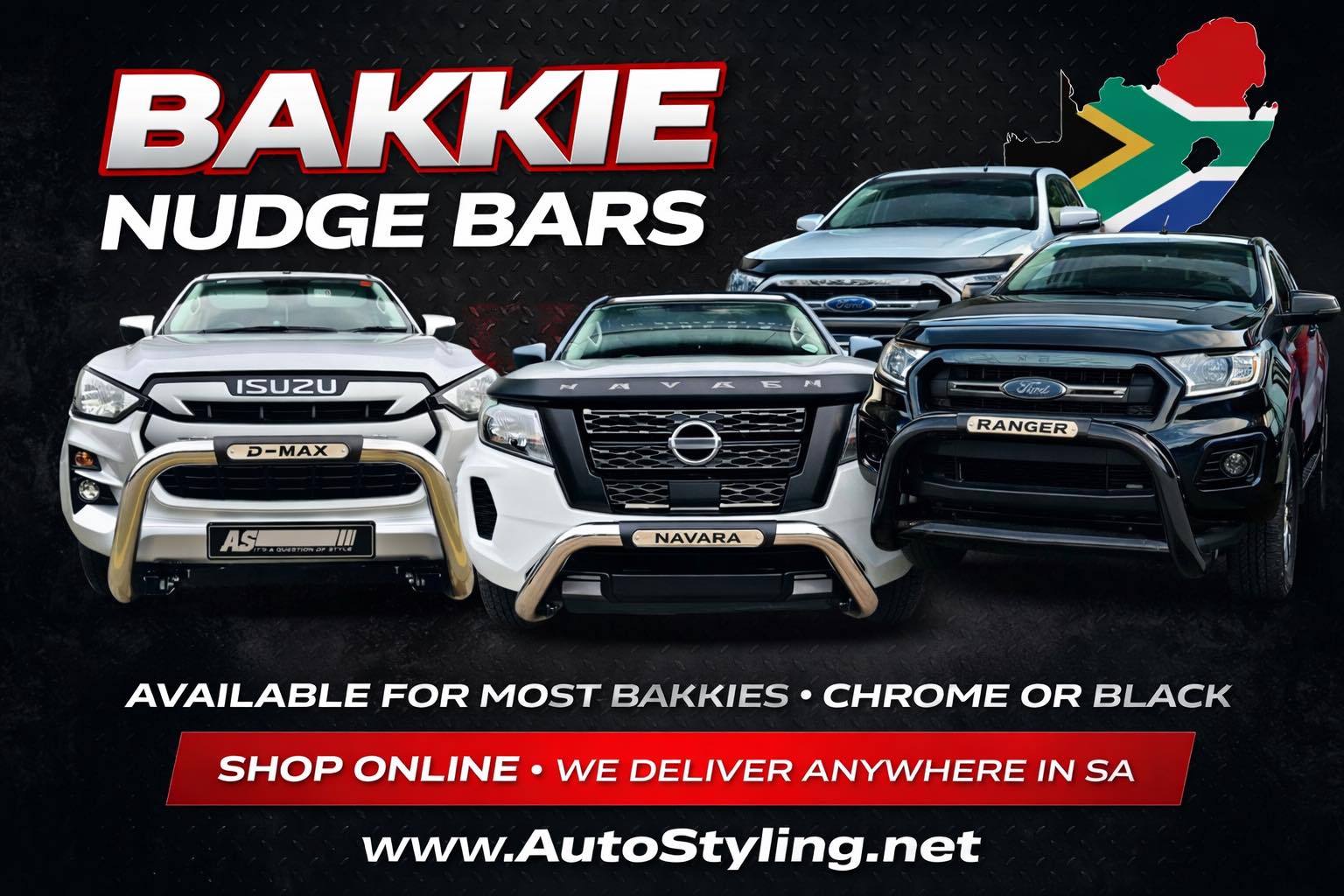 Autostyling - 🚘 BAKKIE NUDGE BARS – AVAILABLE NOW! 🚘 Upgrade your ...