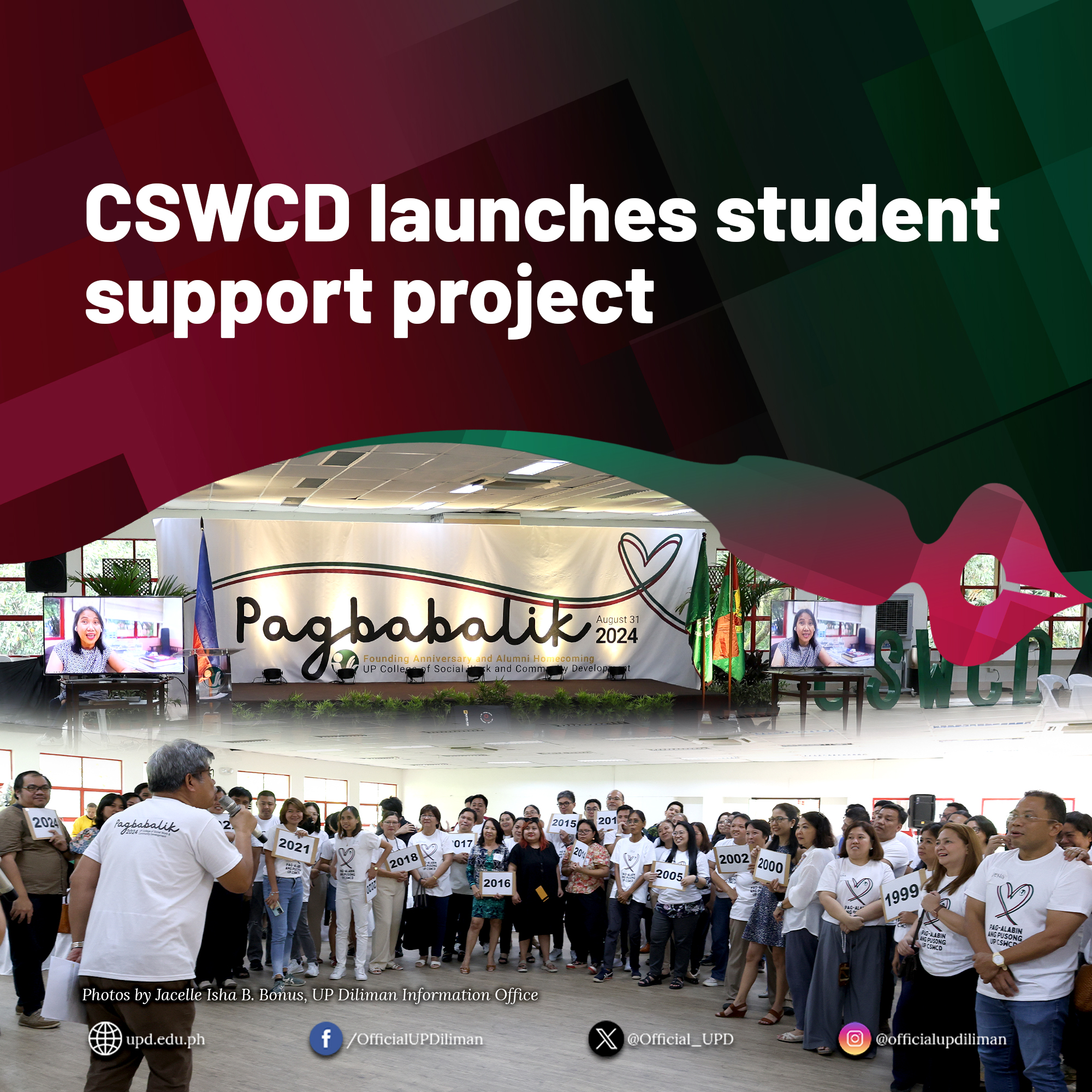 UP - “At the recent UP Diliman (UPD) College of Social Work and ...