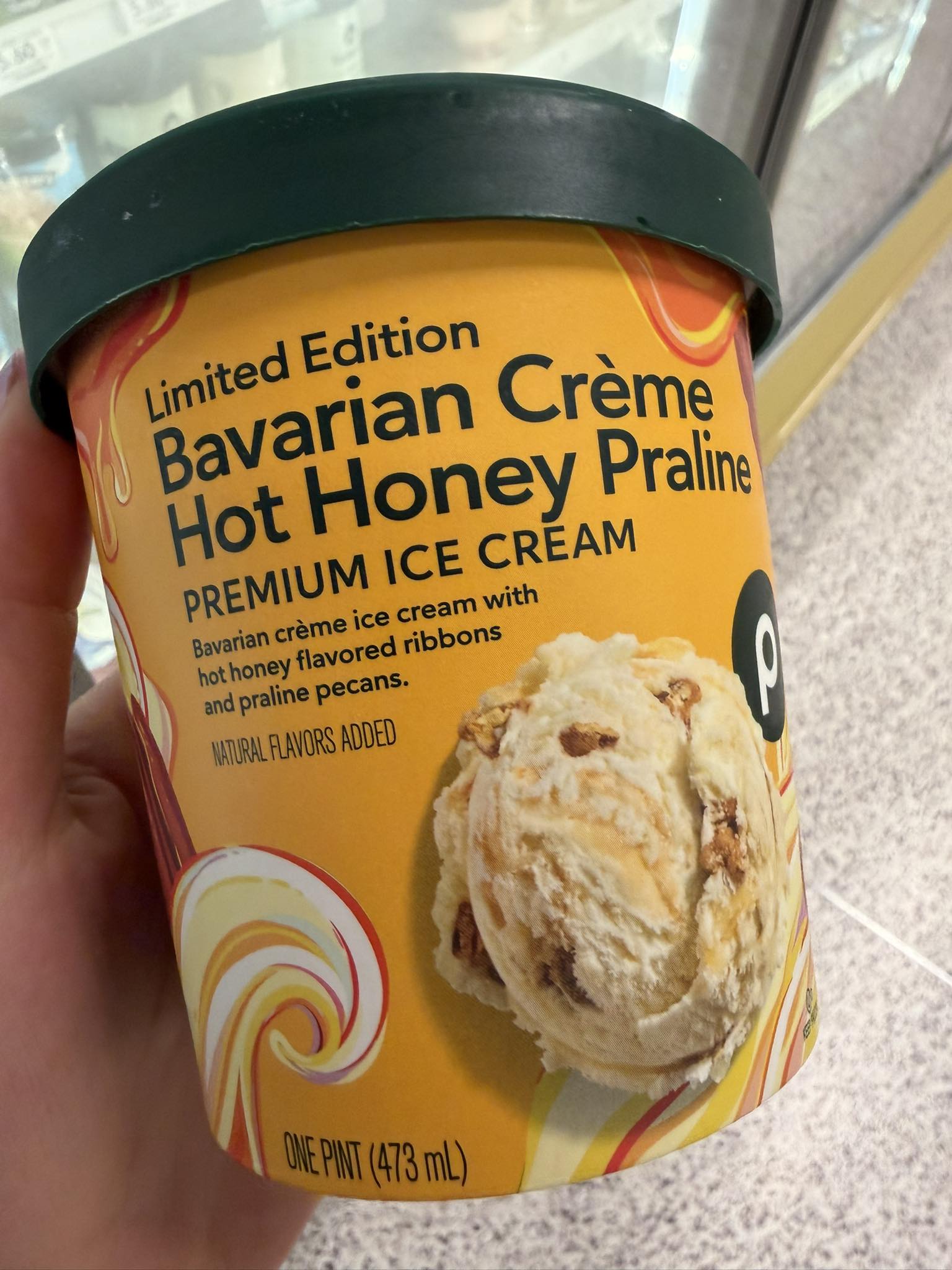 ホーリー・バーバリアンズ／クリーム NEW at Publix 🍯🌶️Bavarian Crème Hot Honey Praline Ice Cream Idk