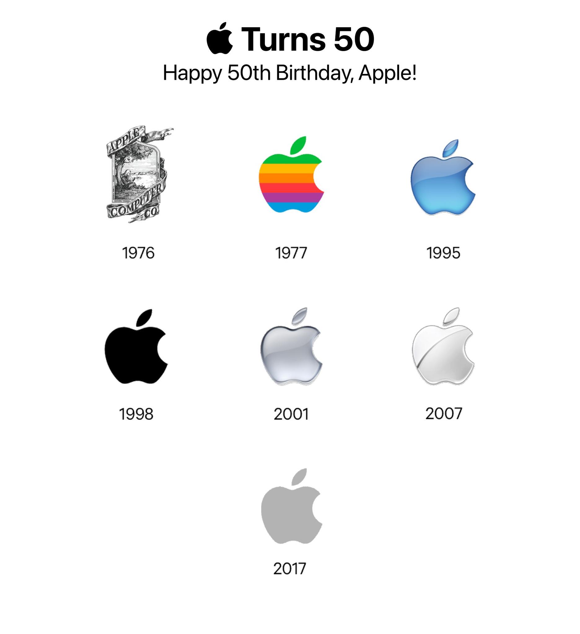 Today, Apple turns 50! 🎉 The company was founded on April 1, 1976