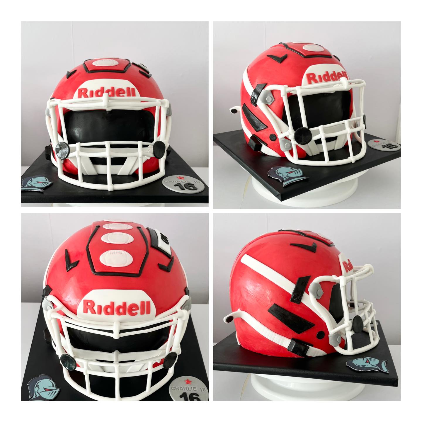 fondant cut out football helmet Cookie Cutter and enormous design Fun grooms cake for the