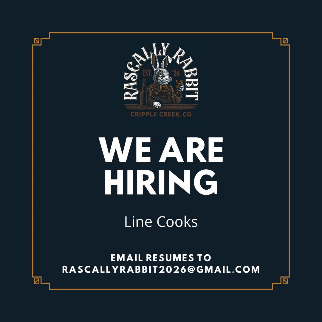 🚨 Now Hiring –... - The Rascally Rabbit - CCCO Gold Camp | Facebook