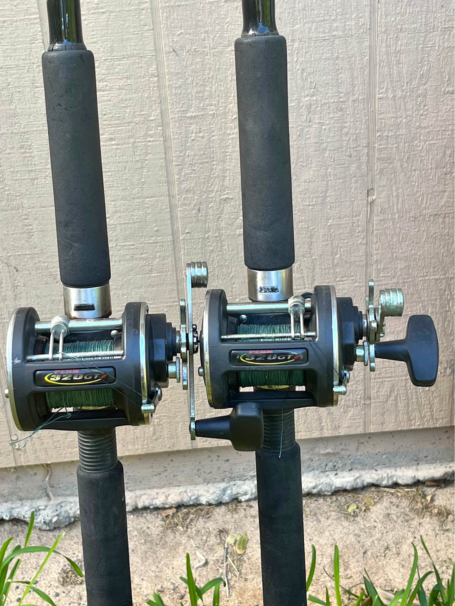 2 Penn 320GT LEVELWIND W/ 6’slammer rods $200 each - Fishing Rod & Reel ...