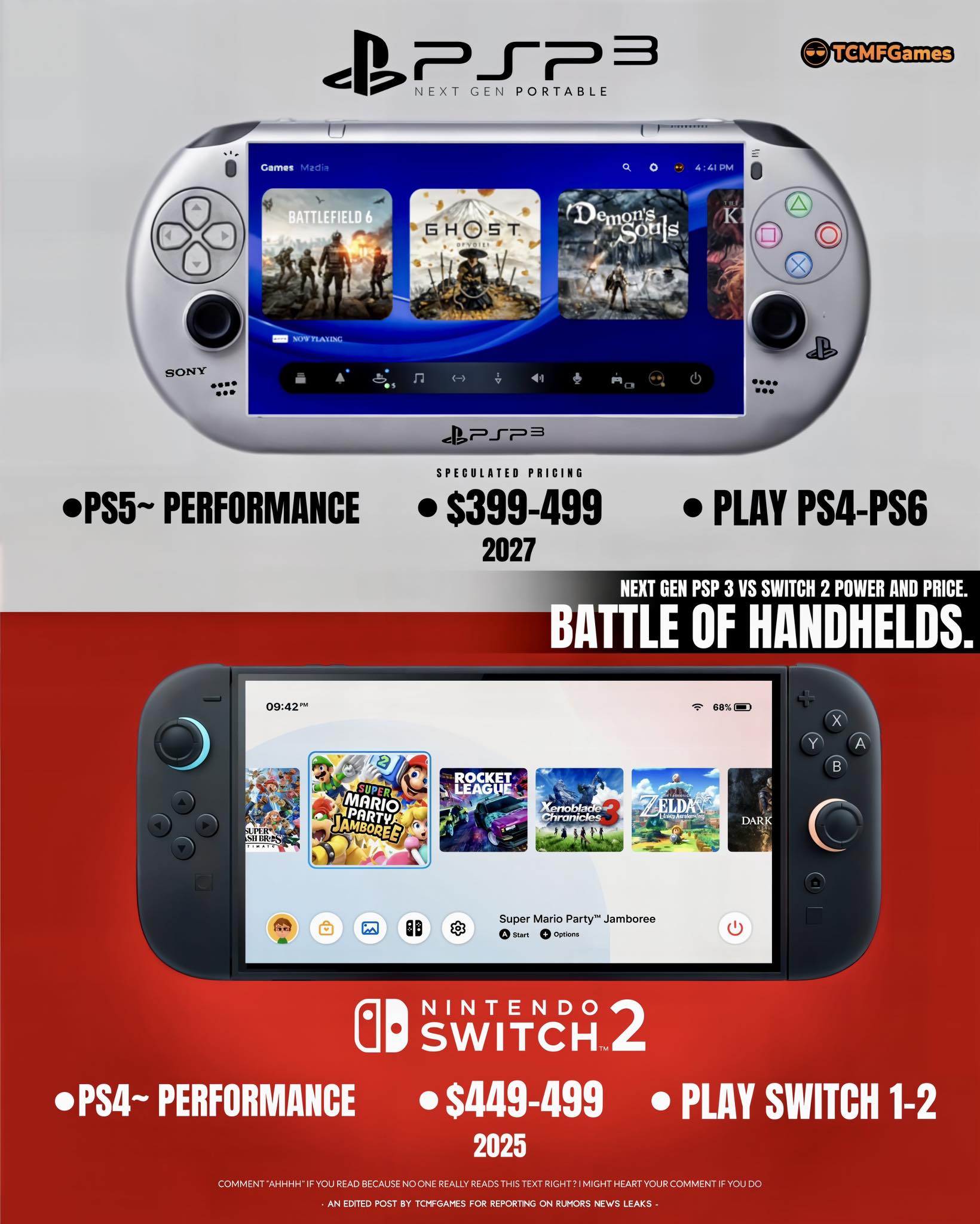 Psp vs switch game comparison review
