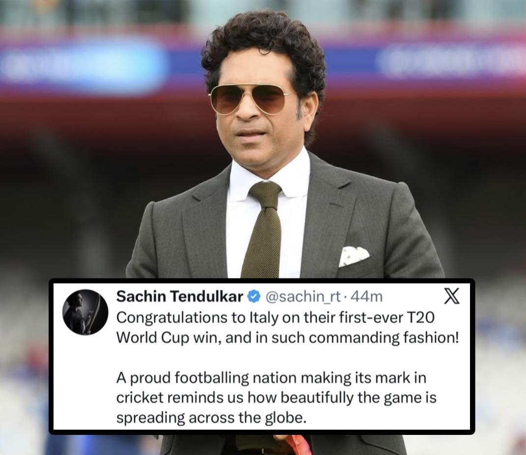 Routine - Sachin Tendulkar after Italy's win over Nepal. 😮 | Facebook