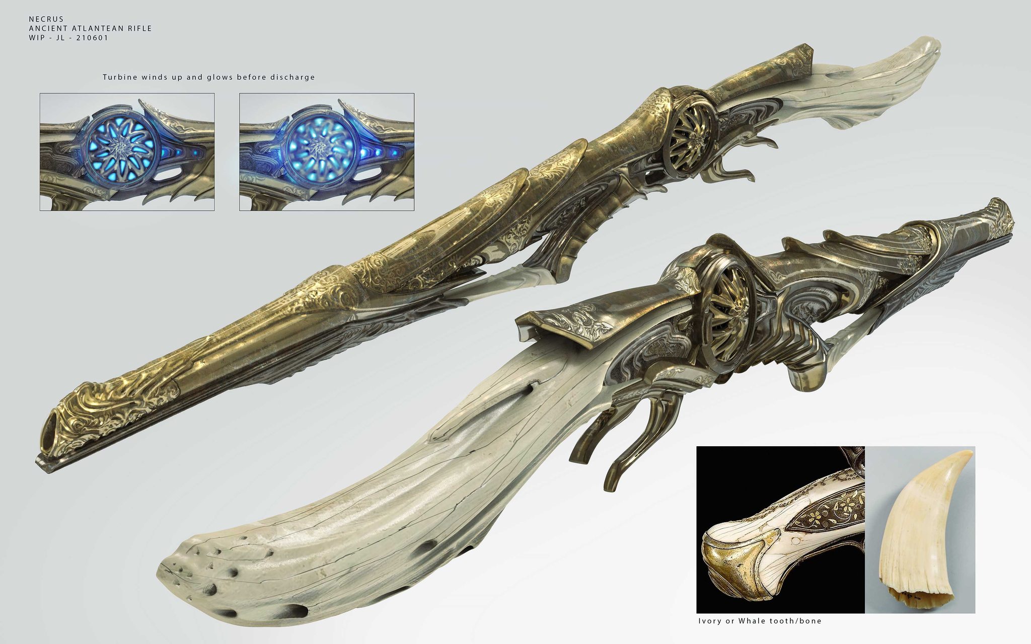Art - An ancient Atlantean rifle, which is used by King Atlan’s ...