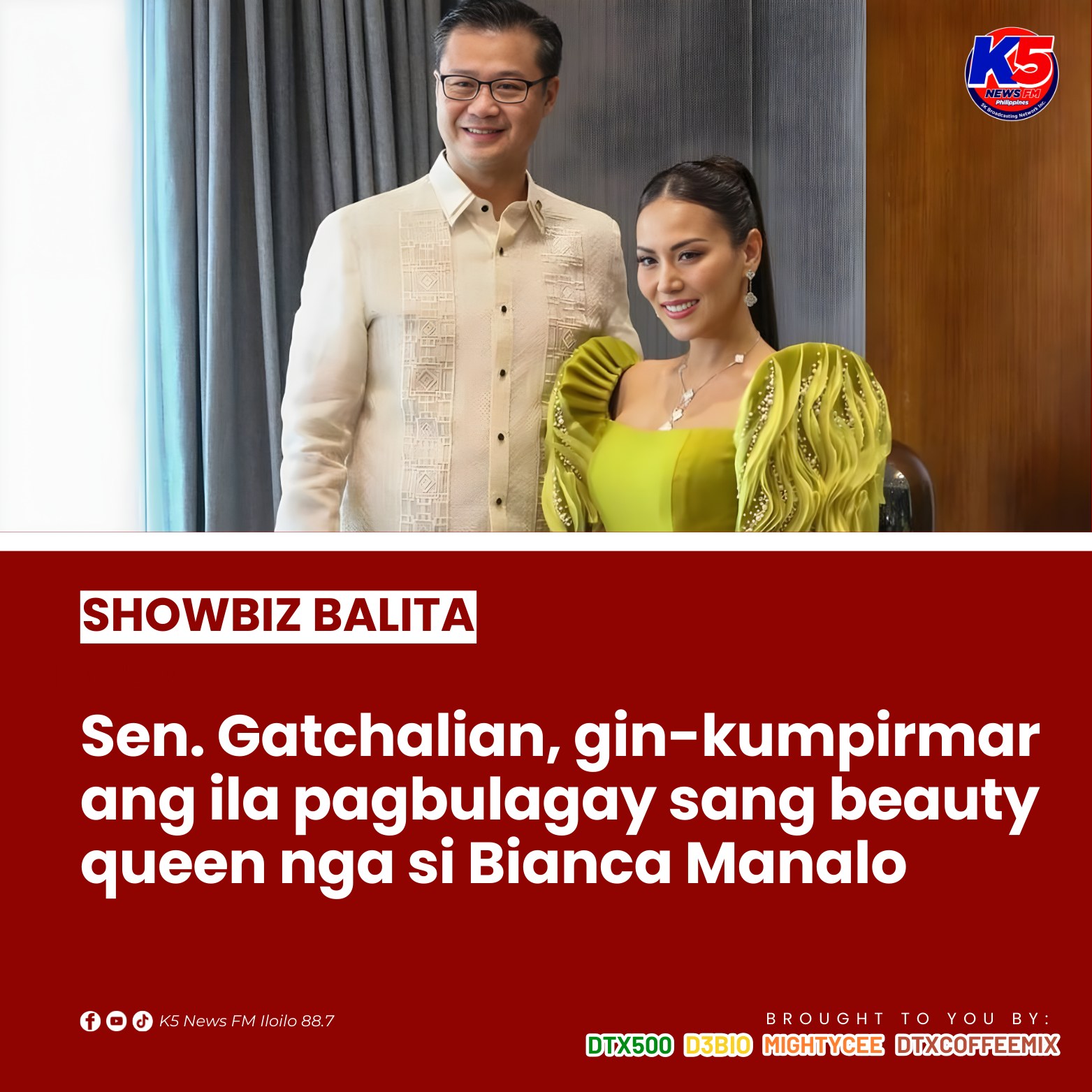 K5 - SEN. GATCHALIAN, GIN-KUMPIRMAR ANG ILA PAGBULAGAY SANG BEAUTY ...