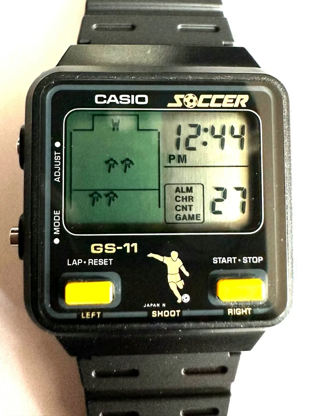 Casio GS-11 Soccer, vintage digital watch with a game from 1980s