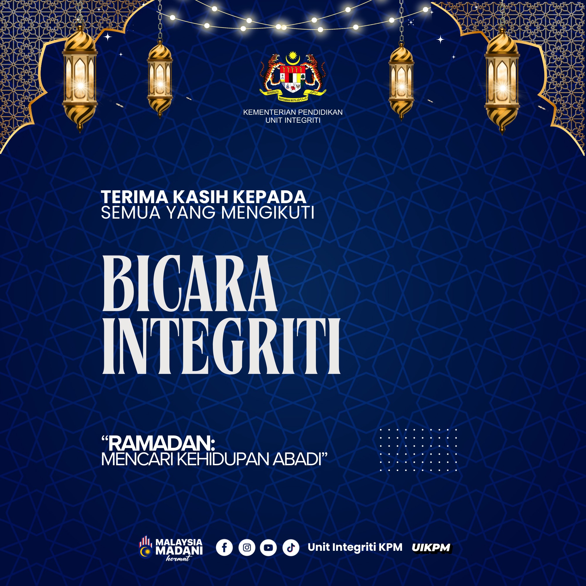 Unit - Terima kasih kepada semua yang hadir Program Bicara Integriti ...