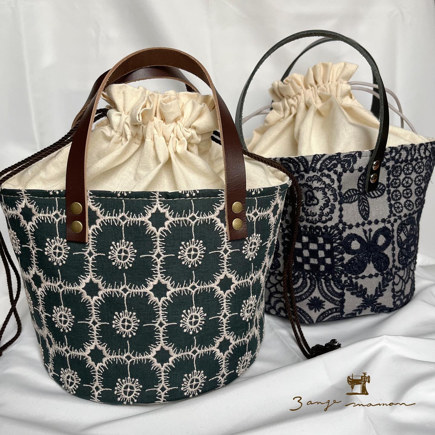 ハンドメイド ミニミニバッグ【ミナペルホネン swan】sold!! ミナ