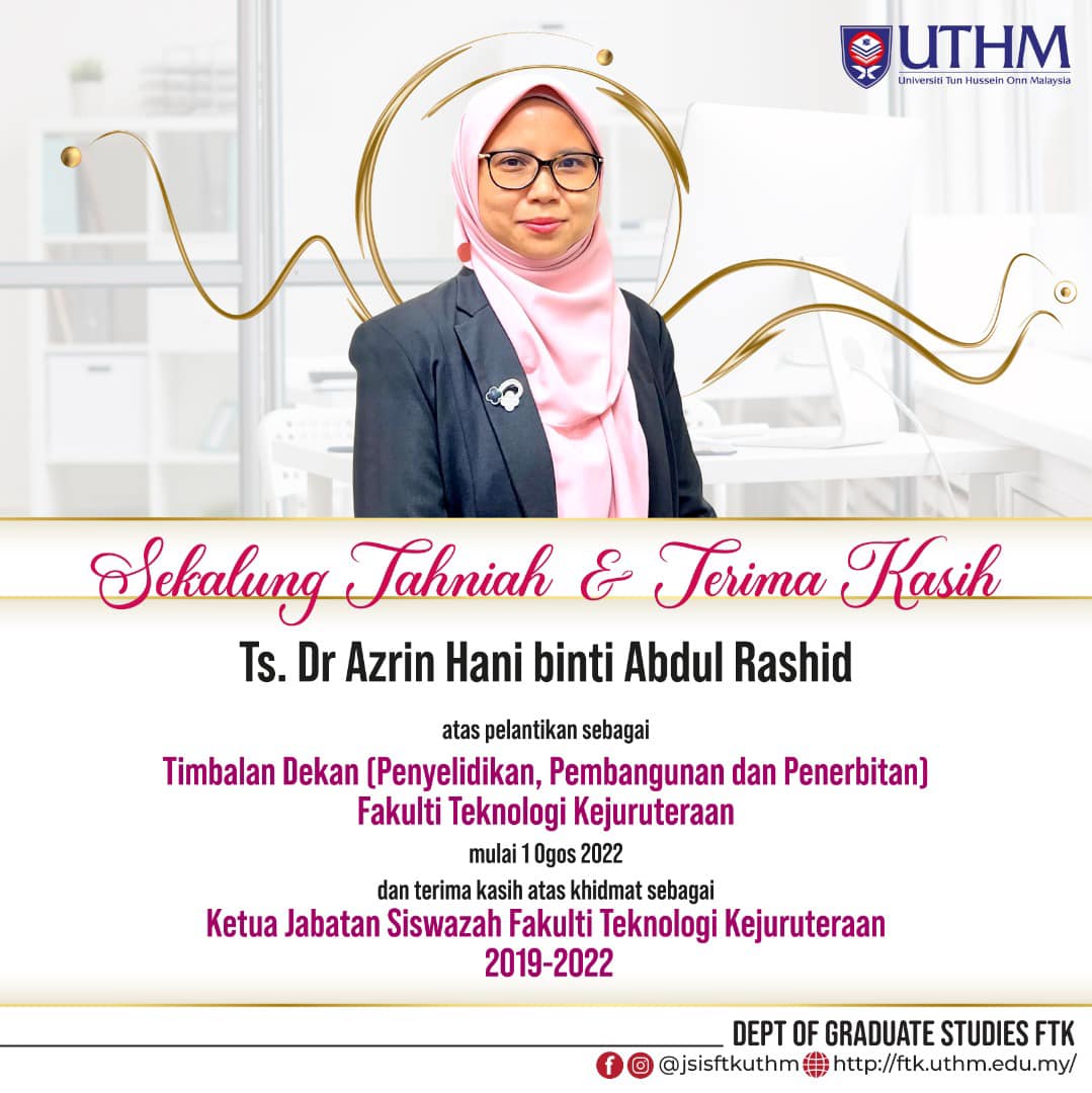 Congratulations... - Department of Graduate Studies FTK UTHM
