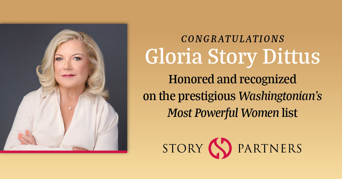 Congratulations to Story Partners' Chair Gloria Dittus for being