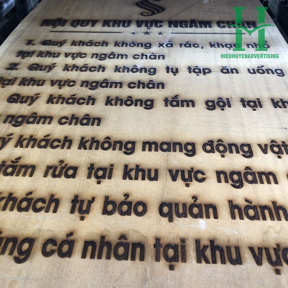 🤩🤩 KHẮC CHỮ LAZER TRÊN GỖ-... - Biển quảng cáo HIỂU HUYỀN