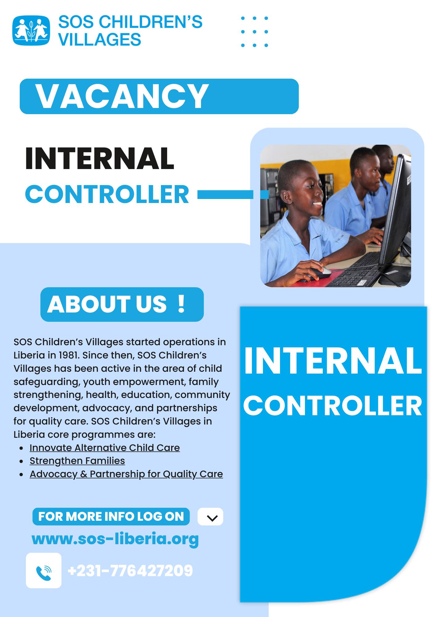 Re-Advertisement |... - SOS Children's Villages Liberia | Facebook