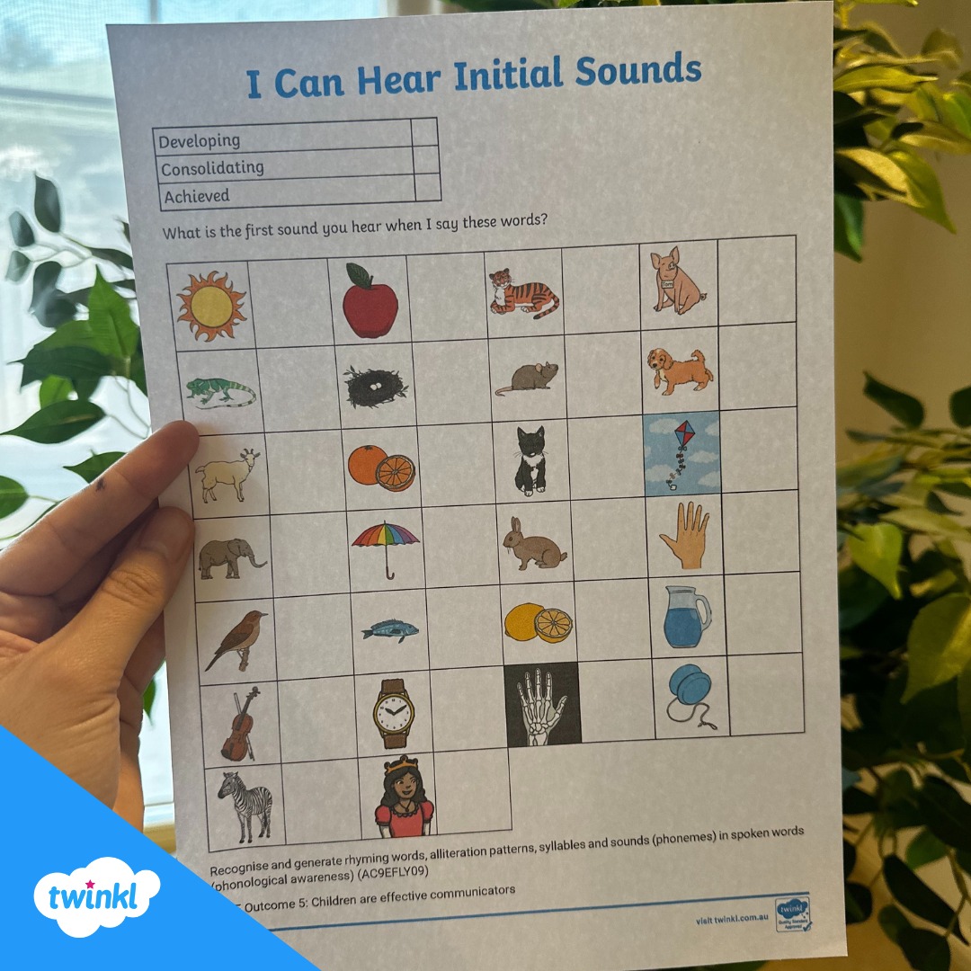 Twinkl - Initial Sounds SATPIN Assessment Sheet This alphabet ...