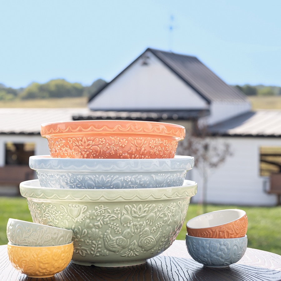 Mason Cash Home To Roost Bol à Mélanger 26 Cm 2,7 L - Faïence Motif Poule & Coq Relief - Parfait Pâtisserie