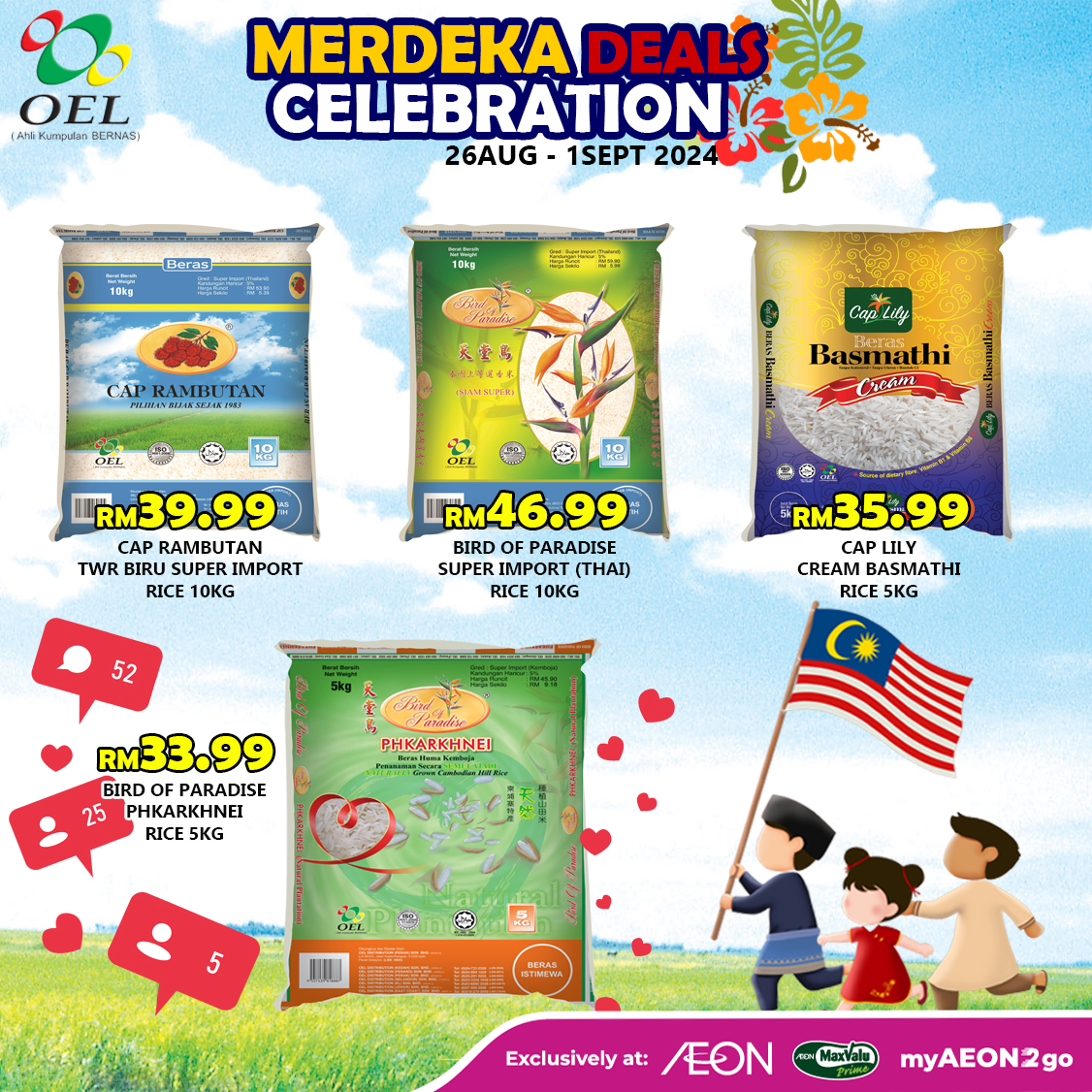 AEON - Celebrate Merdeka with OEL's amazing deals from 26th August to ...