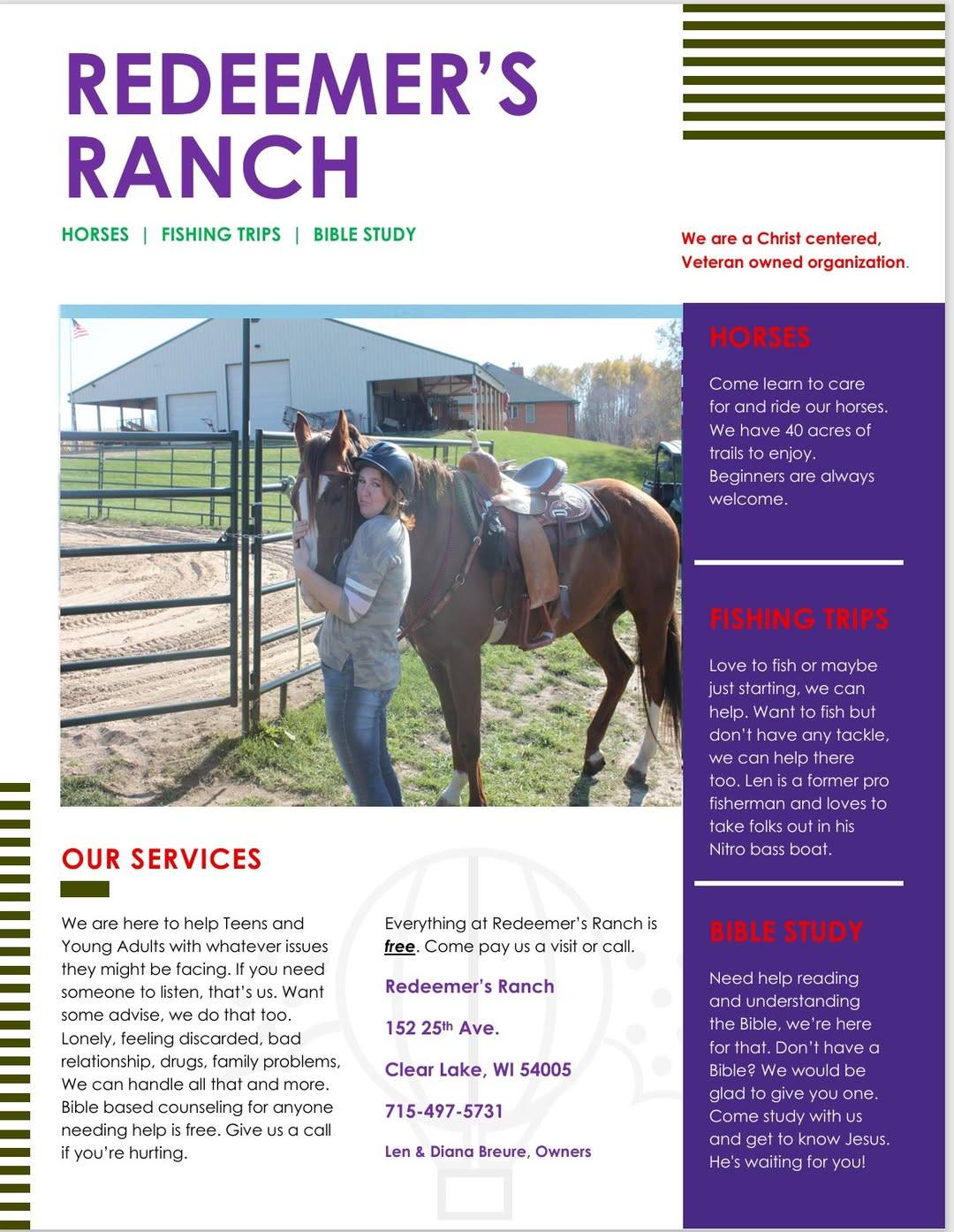 Redeemer's Ranch Wisconsin | Clear Lake WI