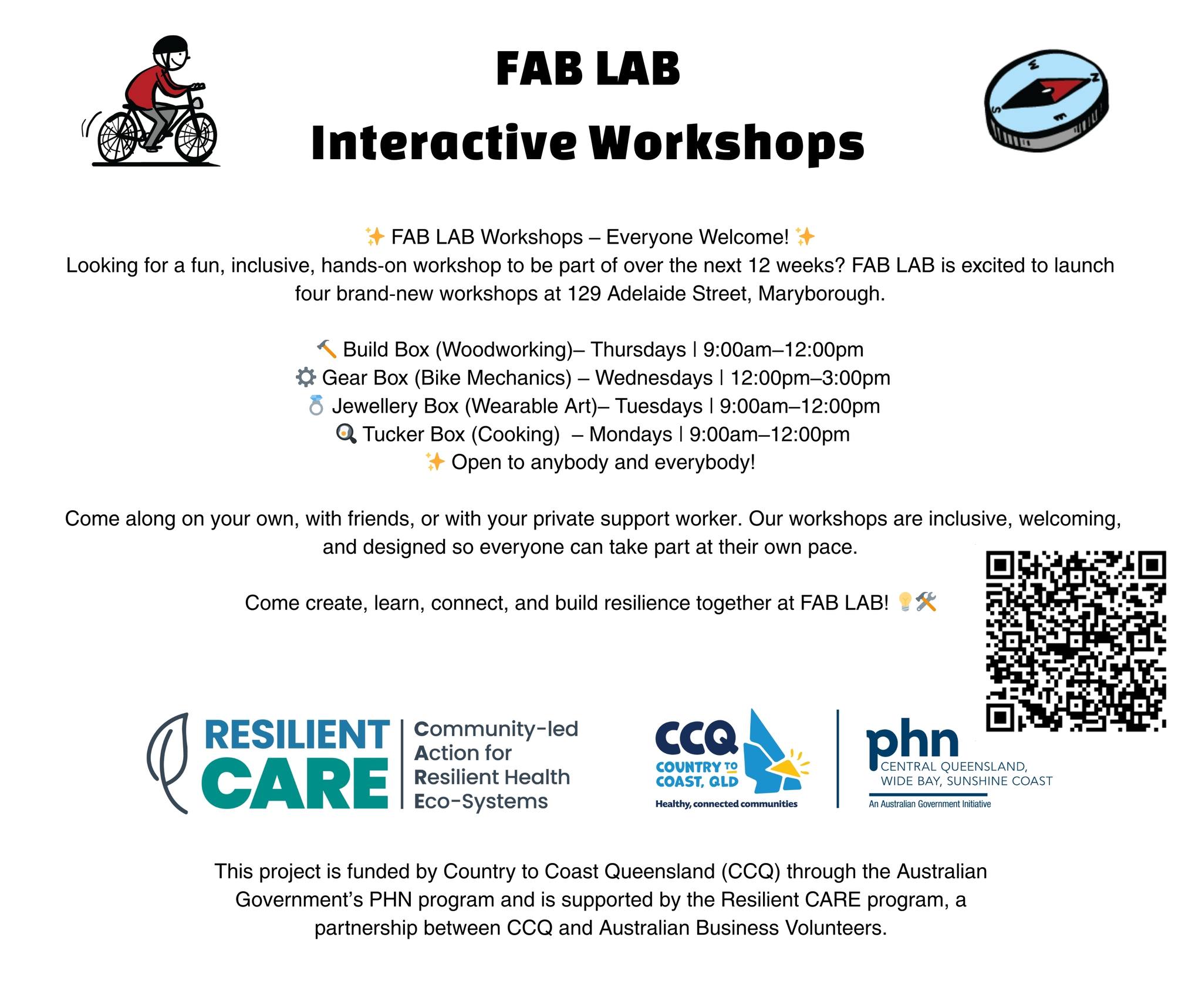 FAB LAB Workshops –... - Community Lifestyles Agency | Facebook